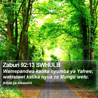 Zaburi 92:13 SWHULB Bible Verse Image