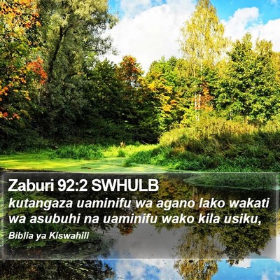 Zaburi 92:2 SWHULB Bible Verse Image