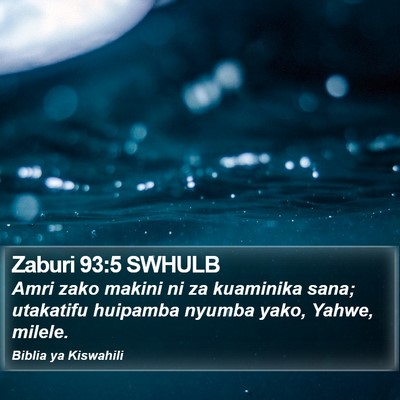 Zaburi 93:5 SWHULB Bible Verse Image