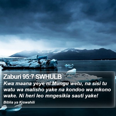Zaburi 95:7 SWHULB Bible Verse Image