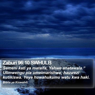 Zaburi 96:10 SWHULB Bible Verse Image