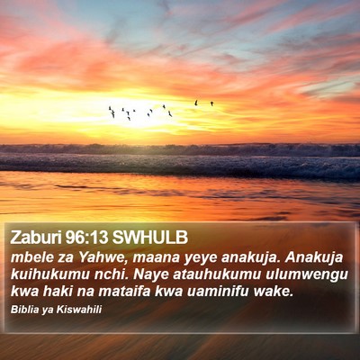 Zaburi 96:13 SWHULB Bible Verse Image