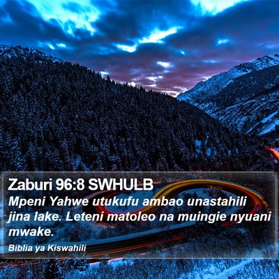Zaburi 96:8 SWHULB Bible Verse Image
