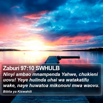 Zaburi 97:10 SWHULB Bible Verse Image
