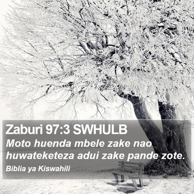 Zaburi 97:3 SWHULB Bible Verse Image