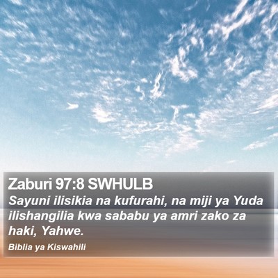 Zaburi 97:8 SWHULB Bible Verse Image