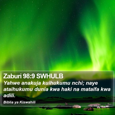 Zaburi 98:9 SWHULB Bible Verse Image