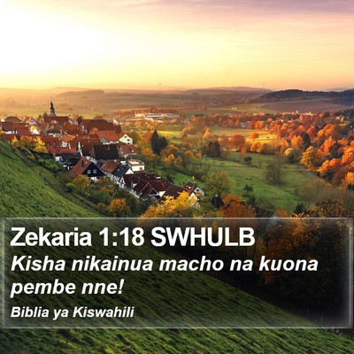 Zekaria 1:18 SWHULB Bible Verse Image