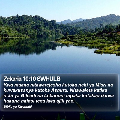 Zekaria 10:10 SWHULB Bible Verse Image