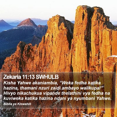 Zekaria 11:13 SWHULB Bible Verse Image