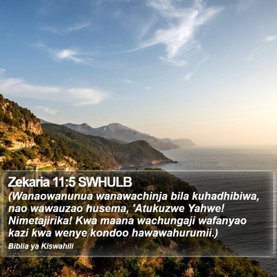 Zekaria 11:5 SWHULB Bible Verse Image