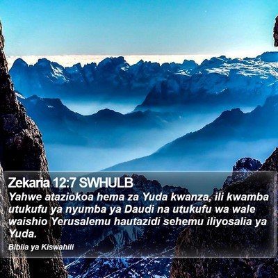 Zekaria 12:7 SWHULB Bible Verse Image
