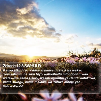 Zekaria 12:8 SWHULB Bible Verse Image