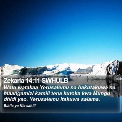 Zekaria 14:11 SWHULB Bible Verse Image