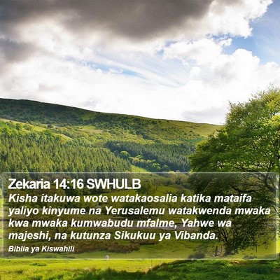 Zekaria 14:16 SWHULB Bible Verse Image