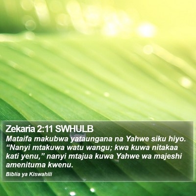 Zekaria 2:11 SWHULB Bible Verse Image