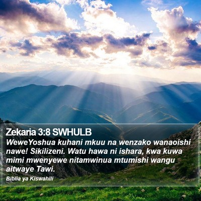 Zekaria 3:8 SWHULB Bible Verse Image
