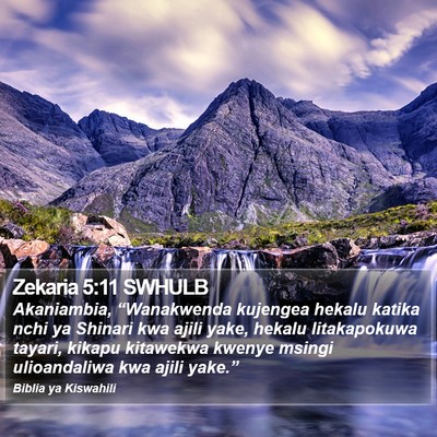 Zekaria 5:11 SWHULB Bible Verse Image