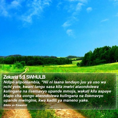 Zekaria 5:3 SWHULB Bible Verse Image