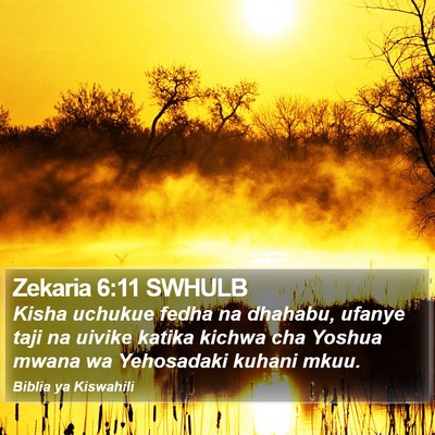 Zekaria 6:11 SWHULB Bible Verse Image