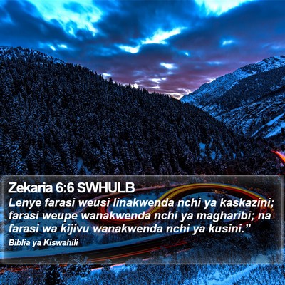 Zekaria 6:6 SWHULB Bible Verse Image