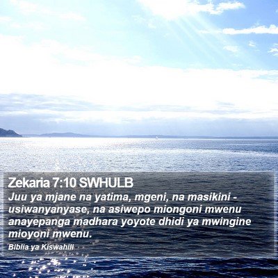 Zekaria 7:10 SWHULB Bible Verse Image