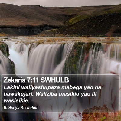 Zekaria 7:11 SWHULB Bible Verse Image