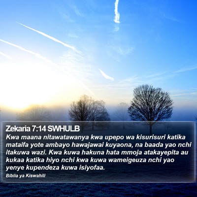 Zekaria 7:14 SWHULB Bible Verse Image