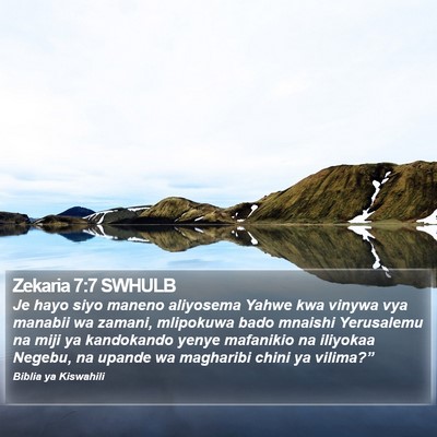Zekaria 7:7 SWHULB Bible Verse Image