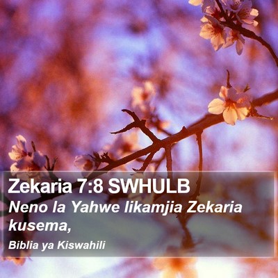 Zekaria 7:8 SWHULB Bible Verse Image