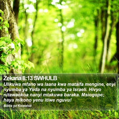 Zekaria 8:13 SWHULB Bible Verse Image