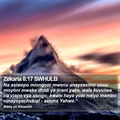 Zekaria 8:17 SWHULB Bible Verse Image