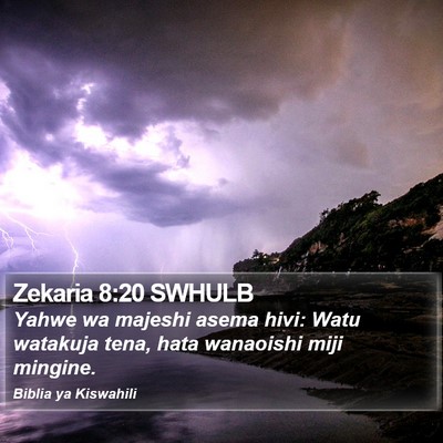 Zekaria 8:20 SWHULB Bible Verse Image