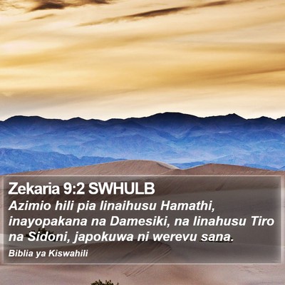 Zekaria 9:2 SWHULB Bible Verse Image