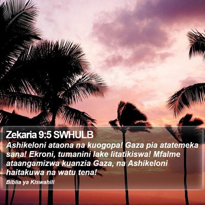 Zekaria 9:5 SWHULB Bible Verse Image
