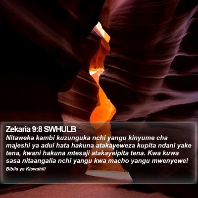 Zekaria 9:8 SWHULB Bible Verse Image