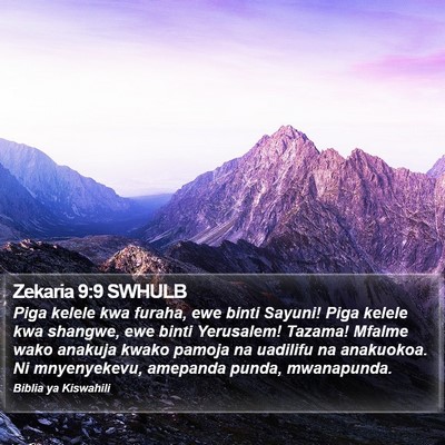 Zekaria 9:9 SWHULB Bible Verse Image