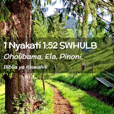 Picture 02 - 1 Nyakati 1:52 SWHULB - Oholibama, Ela, - Bible Verse Picture