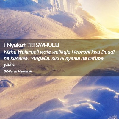 Picture 02 - 1 Nyakati 11:1 SWHULB - Kisha Waisraeli wote walikuja Hebroni kwa Daudi - Bible Verse Picture