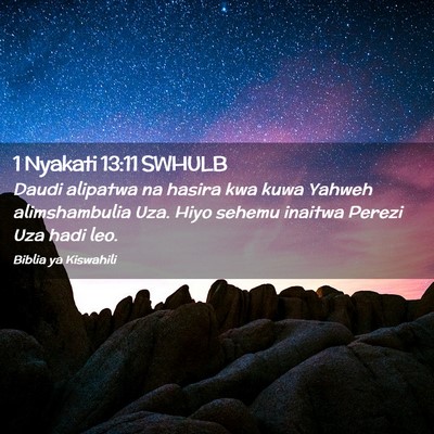 Picture 02 - 1 Nyakati 13:11 SWHULB - Daudi alipatwa na hasira kwa kuwa Yahweh - Bible Verse Picture