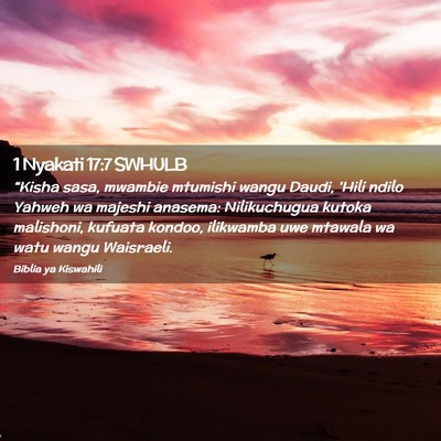 Picture 02 - 1 Nyakati 17:7 SWHULB - “Kisha sasa, mwambie mtumishi wangu Daudi, - Bible Verse Picture