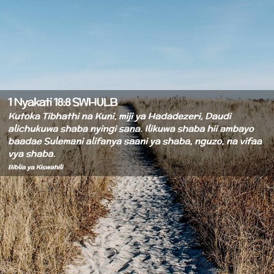 Picture 02 - 1 Nyakati 18:8 SWHULB - Kutoka Tibhathi na Kuni, miji ya Hadadezeri, - Bible Verse Picture