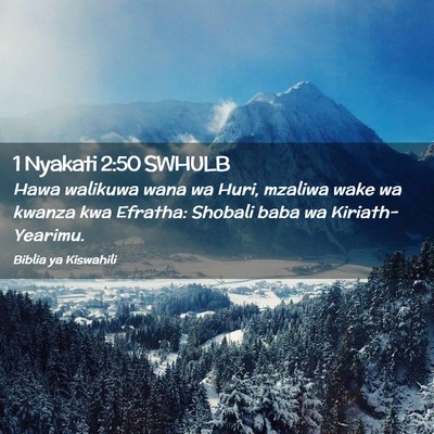 Picture 02 - 1 Nyakati 2:50 SWHULB - Hawa walikuwa wana wa Huri, mzaliwa wake wa - Bible Verse Picture