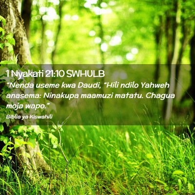 Picture 02 - 1 Nyakati 21:10 SWHULB - “Nenda useme kwa Daudi, “Hili ndilo Yahweh - Bible Verse Picture