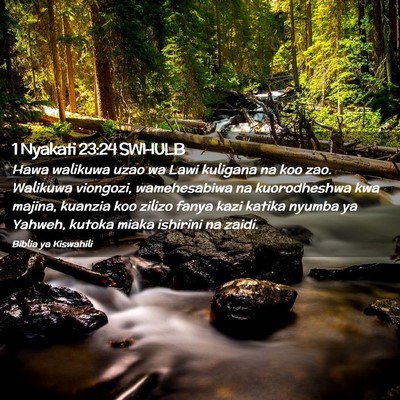 Picture 02 - 1 Nyakati 23:24 SWHULB - Hawa walikuwa uzao wa Lawi kuligana na koo zao. - Bible Verse Picture