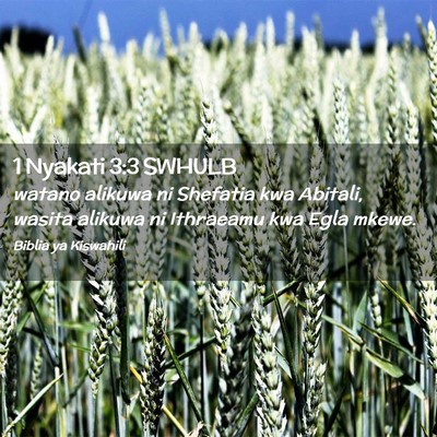 Picture 02 - 1 Nyakati 3:3 SWHULB - watano alikuwa ni Shefatia kwa Abitali, wasita - Bible Verse Picture