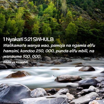 Picture 02 - 1 Nyakati 5:21 SWHULB - Walikamata wanya wao, pamoja na ngamia elfu - Bible Verse Picture