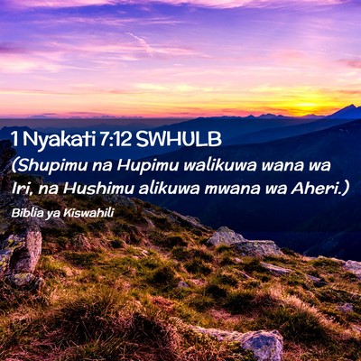 Picture 02 - 1 Nyakati 7:12 SWHULB - (Shupimu na Hupimu walikuwa wana wa Iri, na - Bible Verse Picture