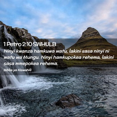 Picture 02 - 1 Petro 2:10 SWHULB - Ninyi kwanza hamkuwa watu, lakini sasa ninyi ni - Bible Verse Picture