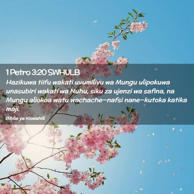 Picture 02 - 1 Petro 3:20 SWHULB - Hazikuwa tiifu wakati uvumilivu wa Mungu - Bible Verse Picture